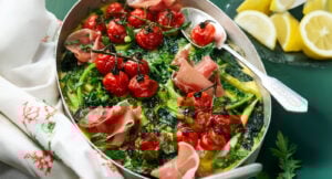 Ugnsfrittata med spenat