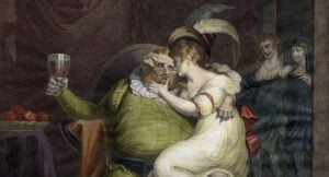 Bild illustration av William Shakespeares pjäs Henrik IV, del I.
