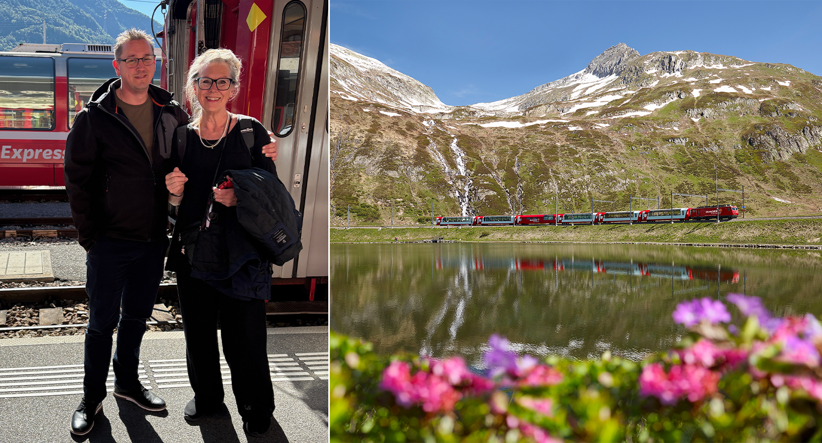 Mor och son åkte på Alpernas vackraste tågresa: ”Jag är lite av en tågnörd”