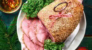 Sesamgriljerad julskinka