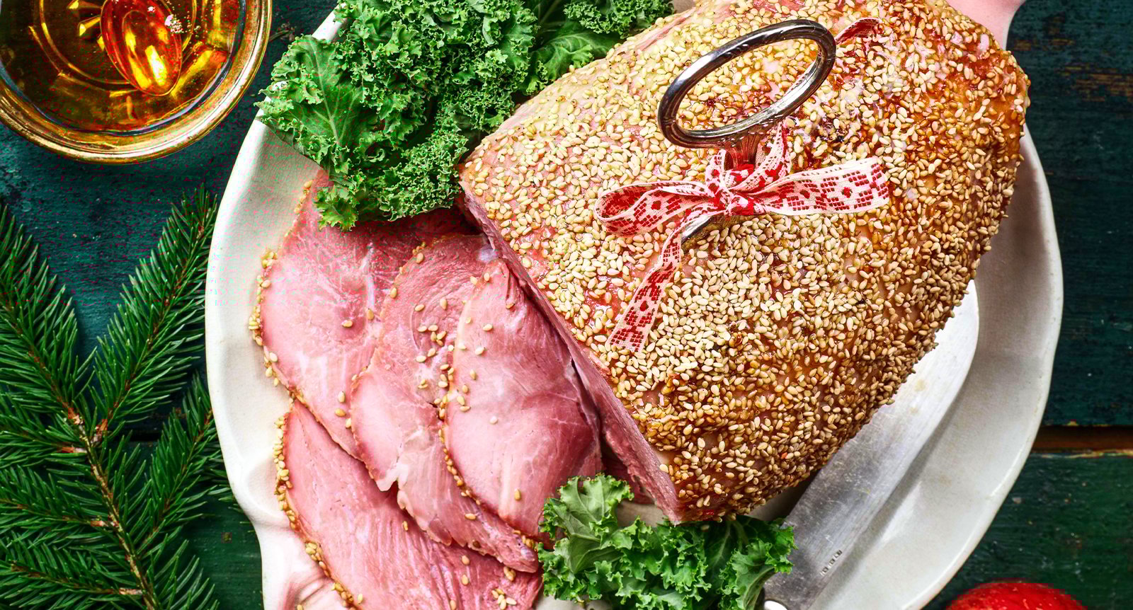 Sesamgriljerad julskinka
